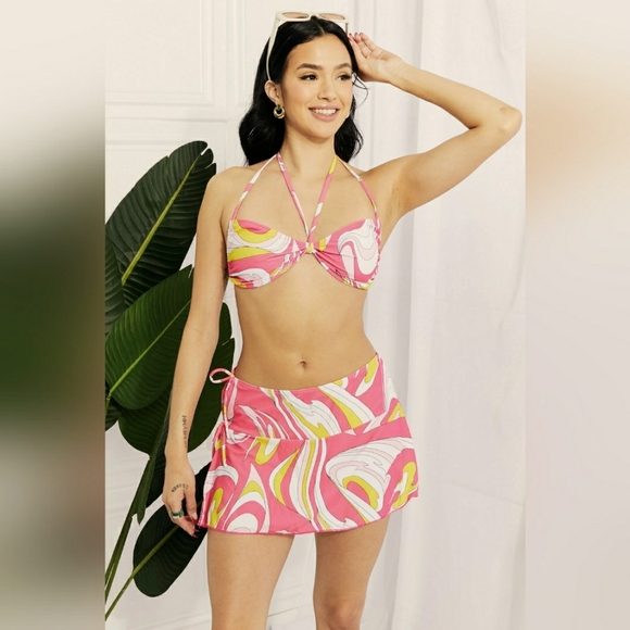 Marina West Other - CUTE Marina West Swim Disco  Bandeau Bikini and Skirt Set